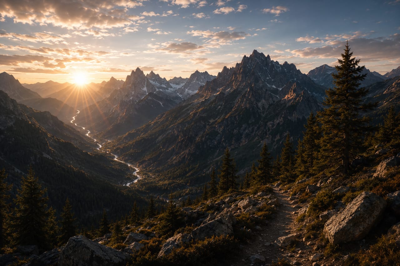 Mountain sunrise
